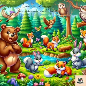 Livre de coloriage "animaux de la forêt"