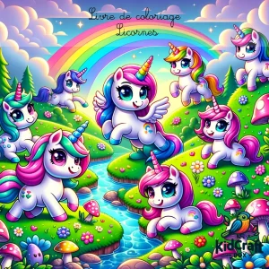 Livre de coloriage licornes