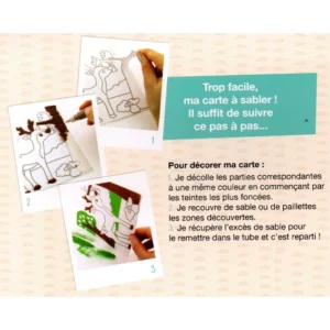 Carte à sabler dinosaure