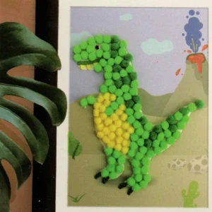 Kit tableau pompons Dinosaure