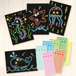 Kit planches à gommettes animaux marins