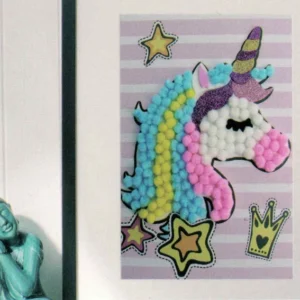 Kit tableau pompons Licorne