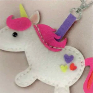 Kit porte-clés feutrine licorne