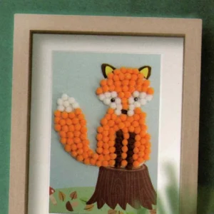 Kit tableau pompons Renard