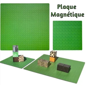 Plaque magnétique pour cube style Minecraft